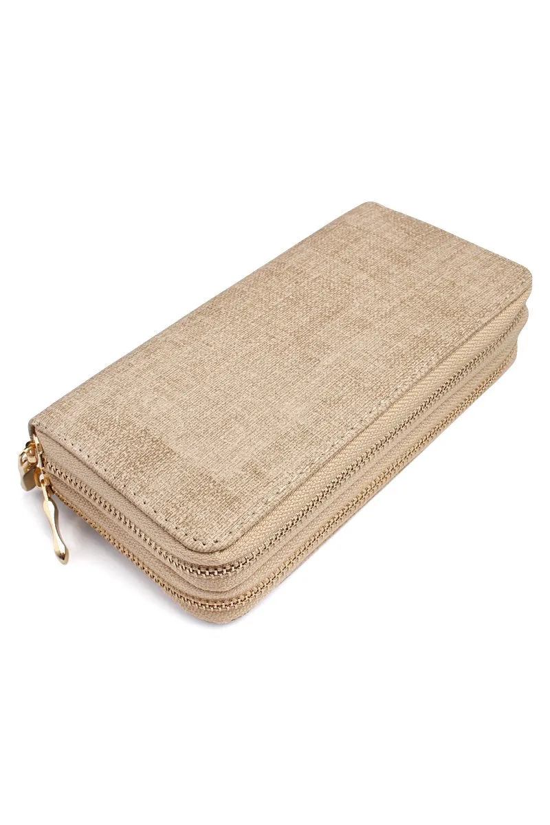 Hdg1456 - Double Zipper Fashion Wallet