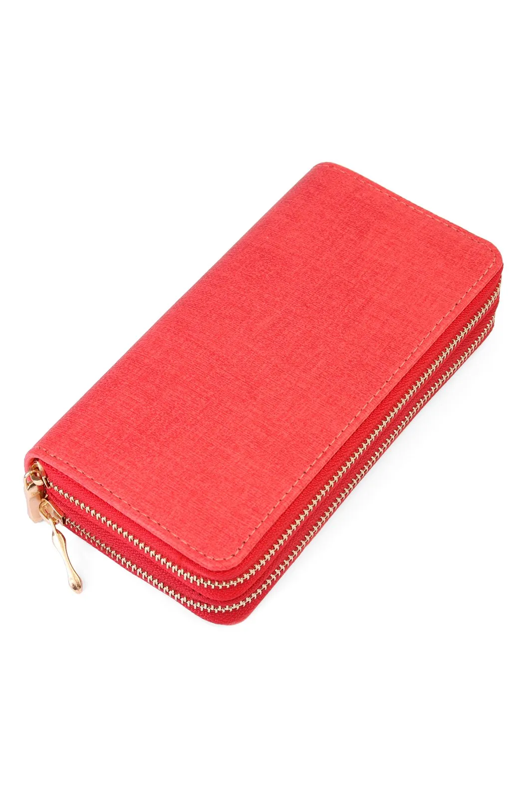 Hdg1456 - Double Zipper Fashion Wallet