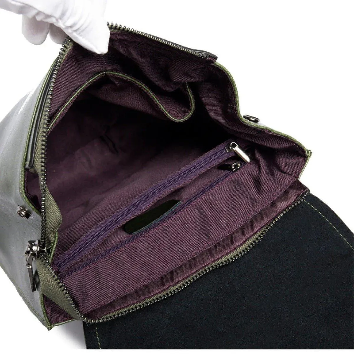 High-Capacity Cover Type Oil Wax Cowhide Backpack