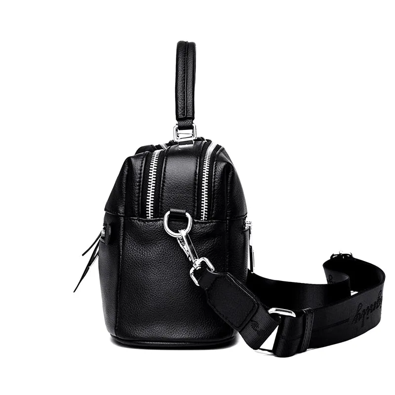 High Quality Cowhide Shoulder Bag for Women messenger Bags Ladies Soft Genuine Leather Handbag Purse Female Casual Crossbody Bag