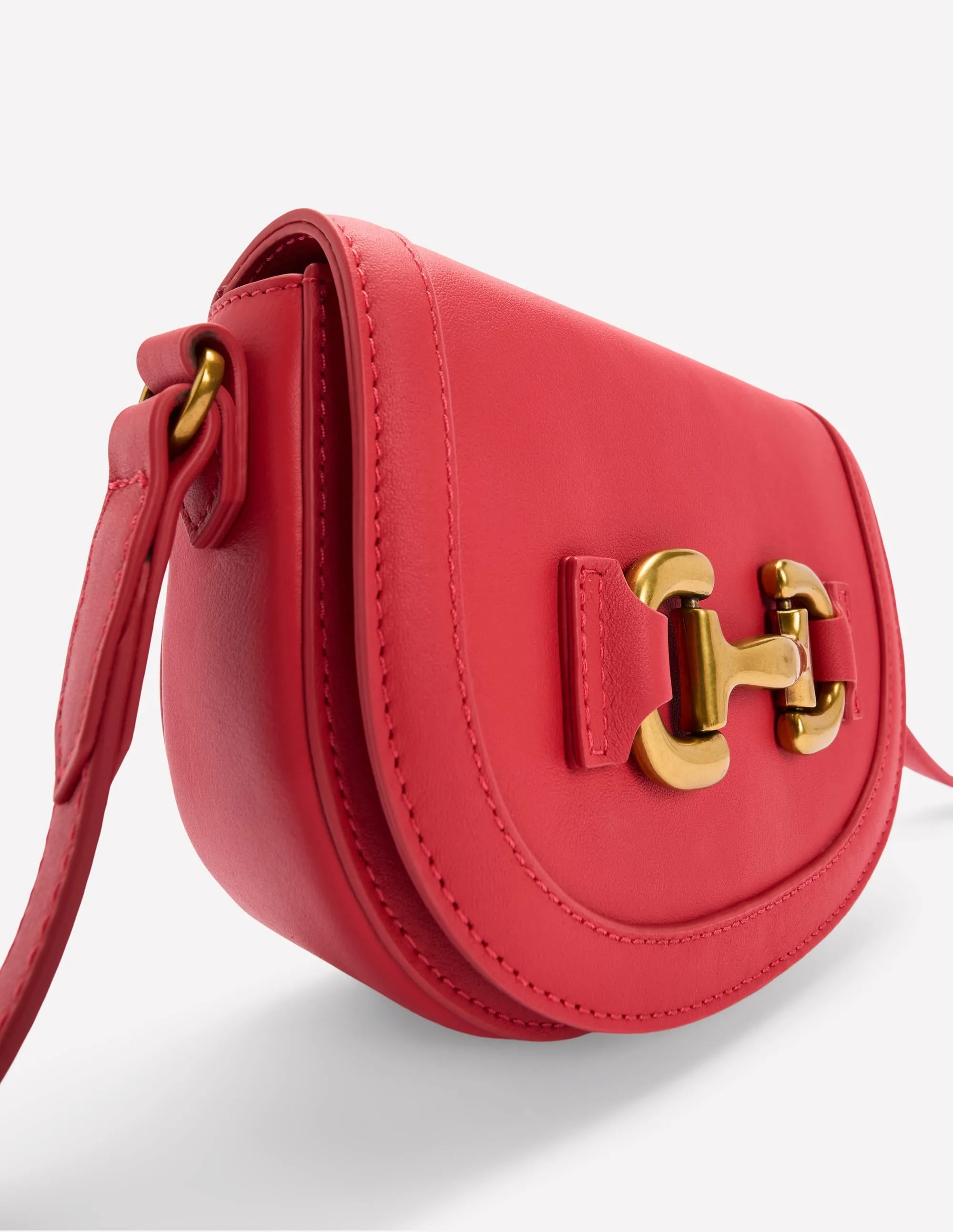 Iris Leather Mini Satchel-Red