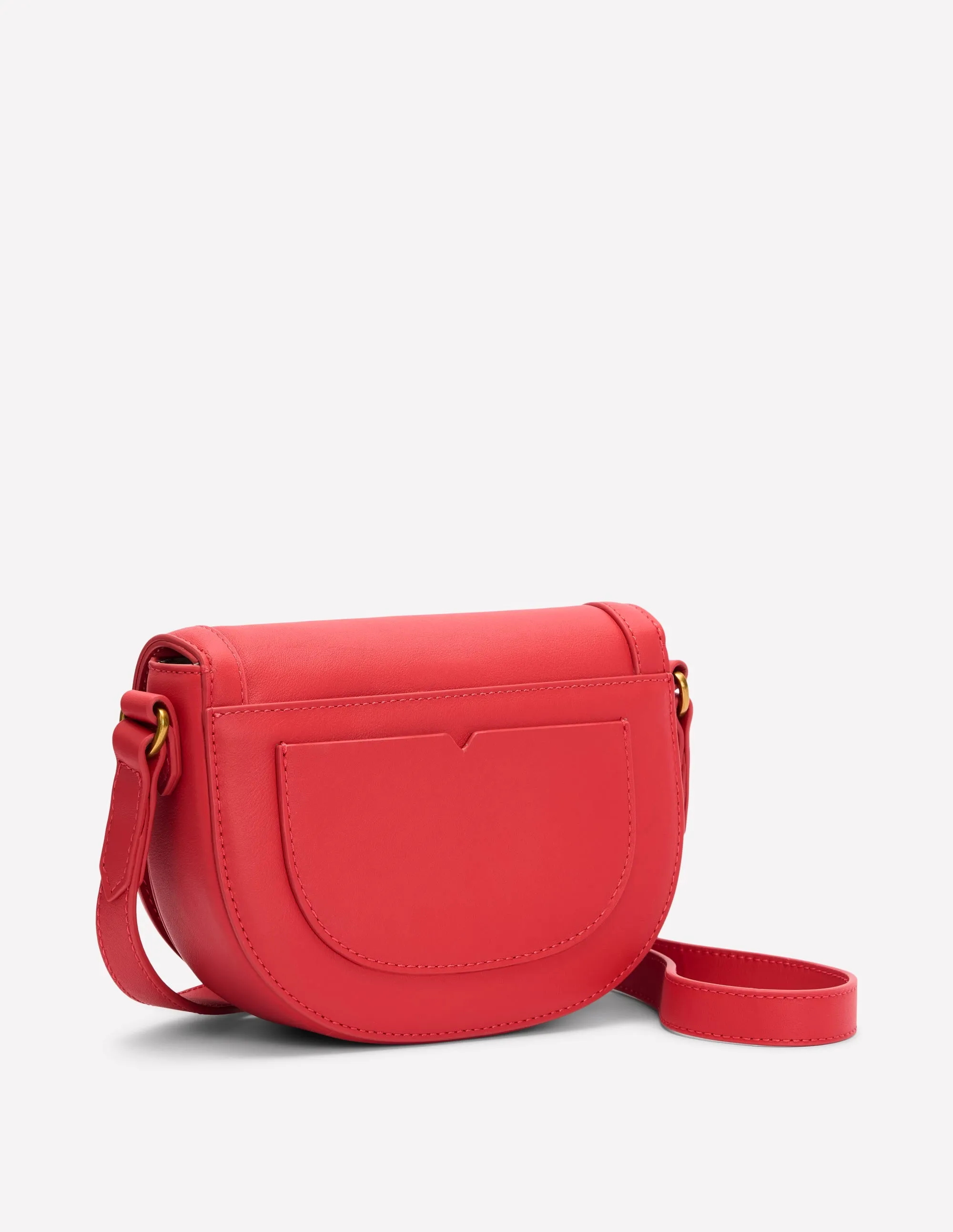 Iris Leather Mini Satchel-Red