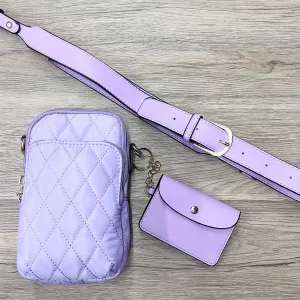Jen & Co Parker Quilted Crossbody - Lavender