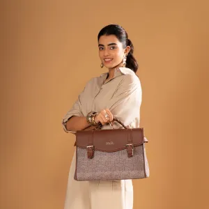 Konkona Heritage Satchel Bag - Travancore Texture
