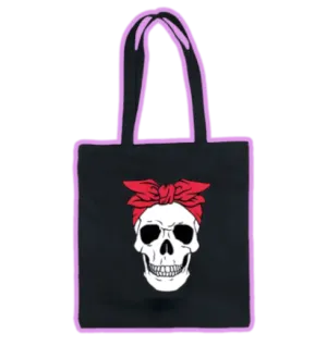 LARGE BAG Totebag Style | Skull with Red Headband