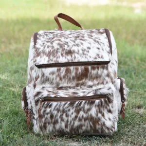 Large Cowhide Diaper Backpack: Luxury for Everyday Use" 1007