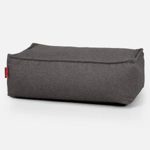 Large Footstool - Boucle Graphite Grey