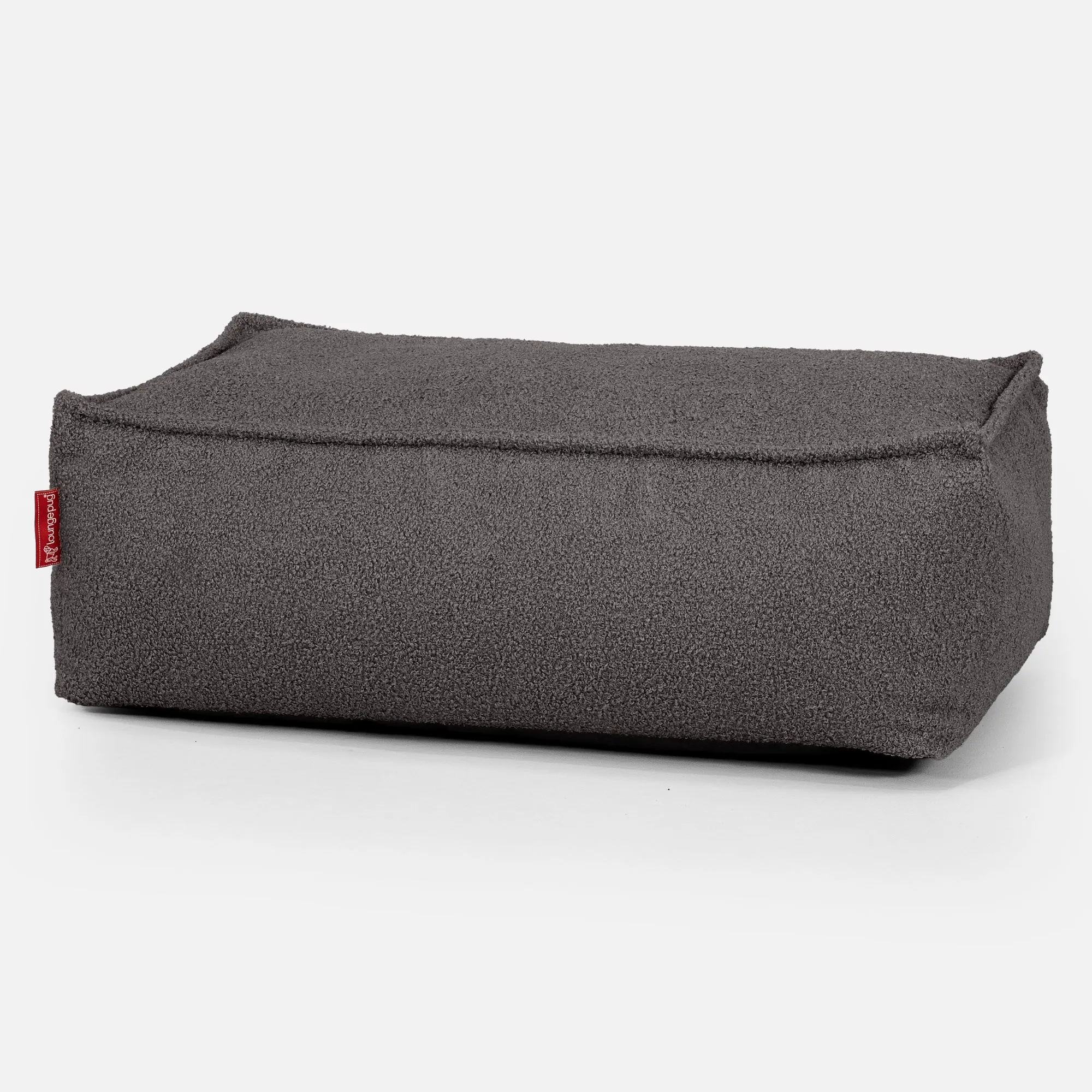 Large Footstool - Boucle Graphite Grey