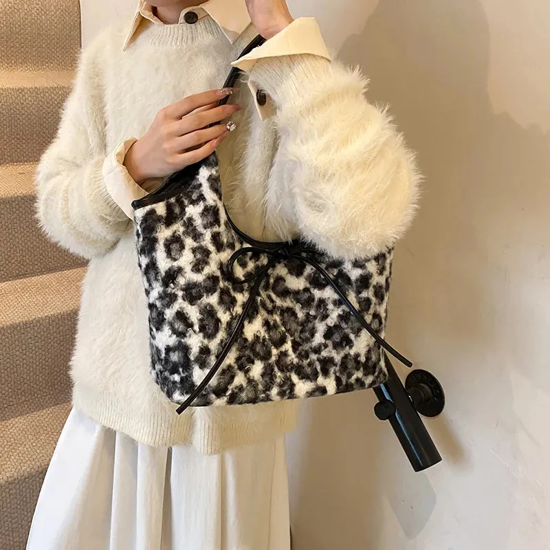 Large Leopard Casual Tote Bags for Women