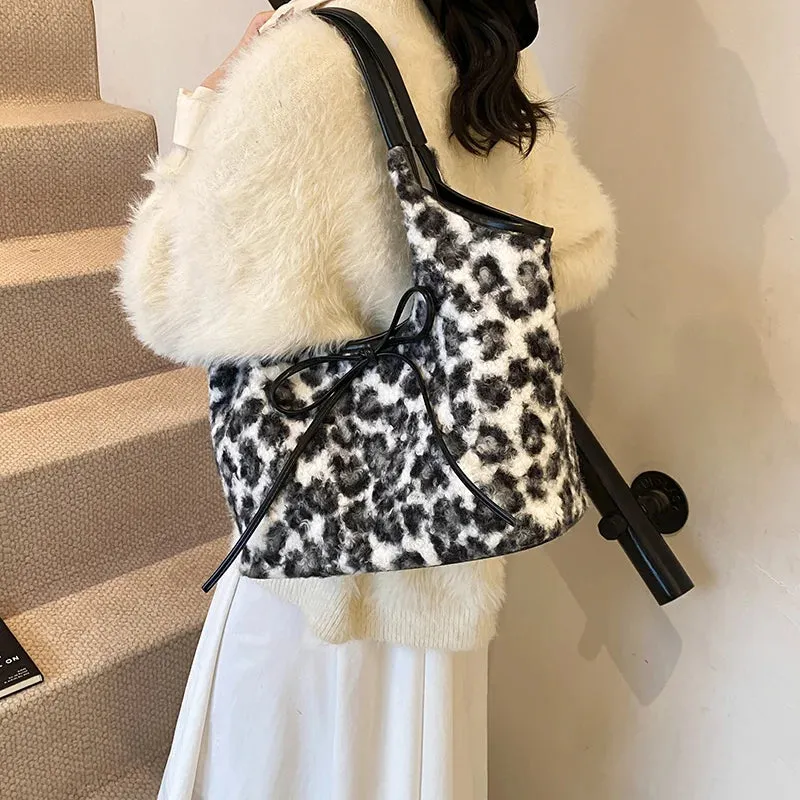Large Leopard Casual Tote Bags for Women