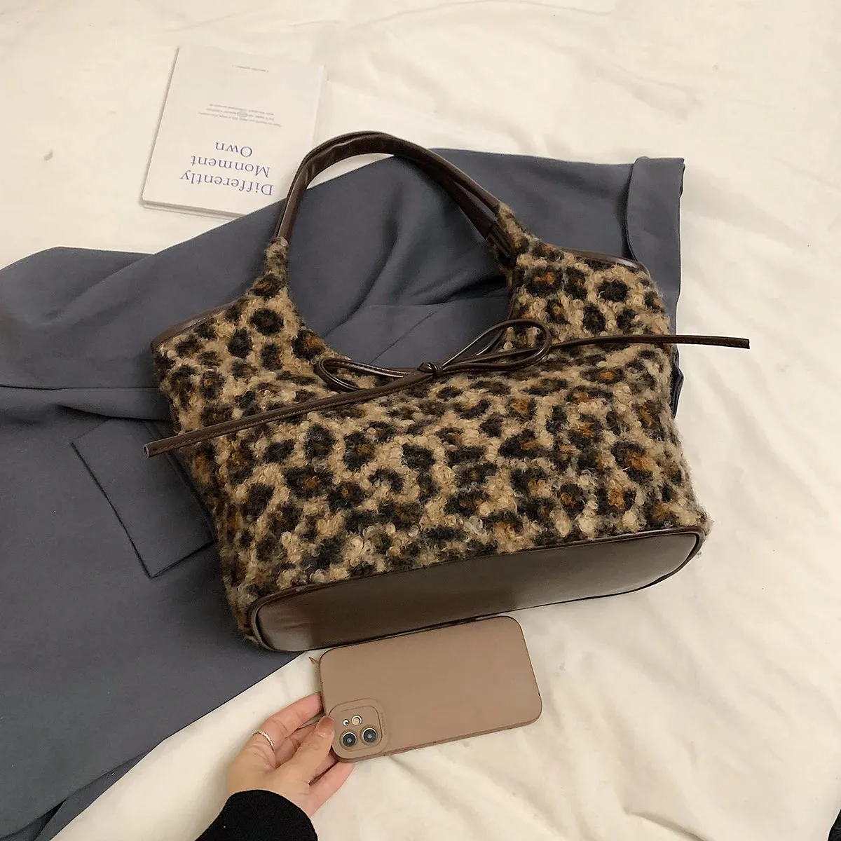 Large Leopard Casual Tote Bags for Women