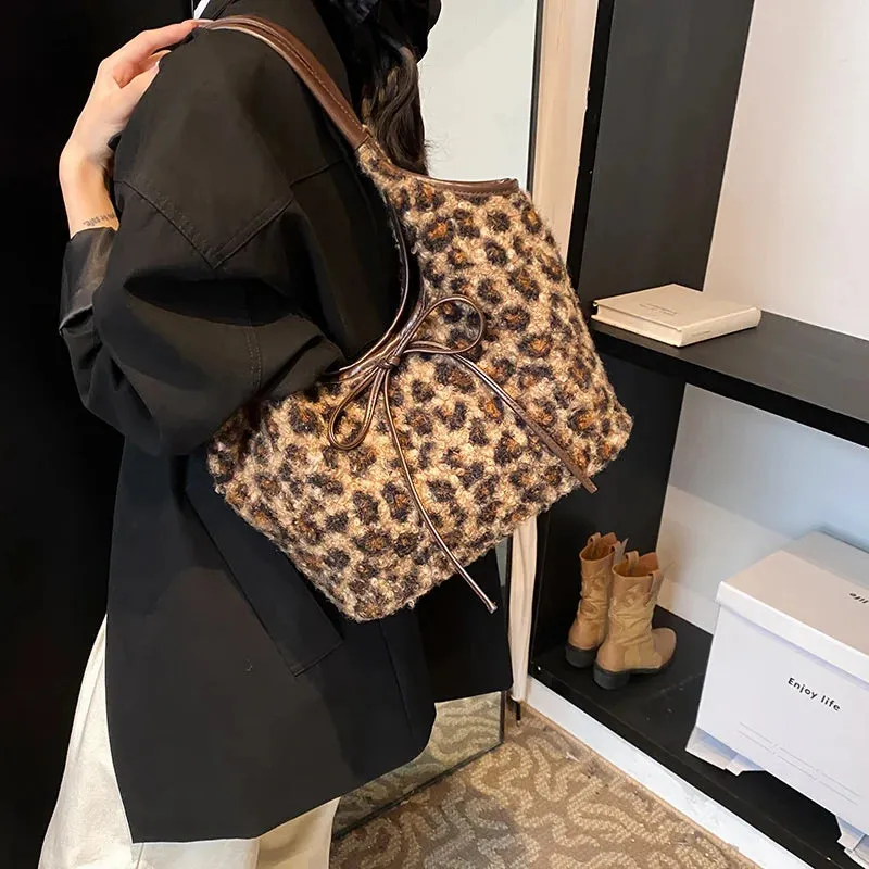 Large Leopard Casual Tote Bags for Women