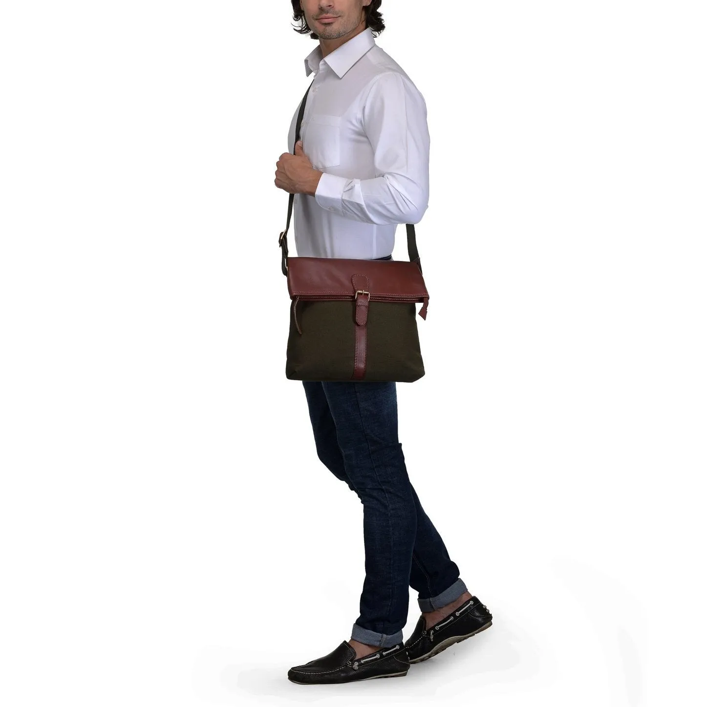 Leather Messenger Bag - PR1116