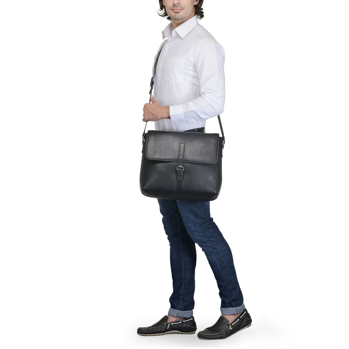 Leather Messenger Bag - PR1122