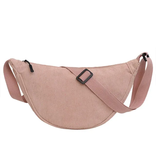 Luxe Corduroy Crossbody Bag