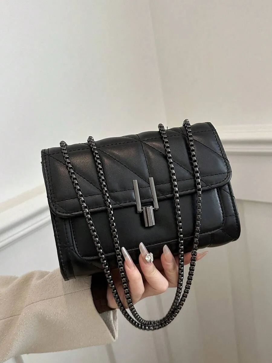 Luxe Noir Crossbody Bag
