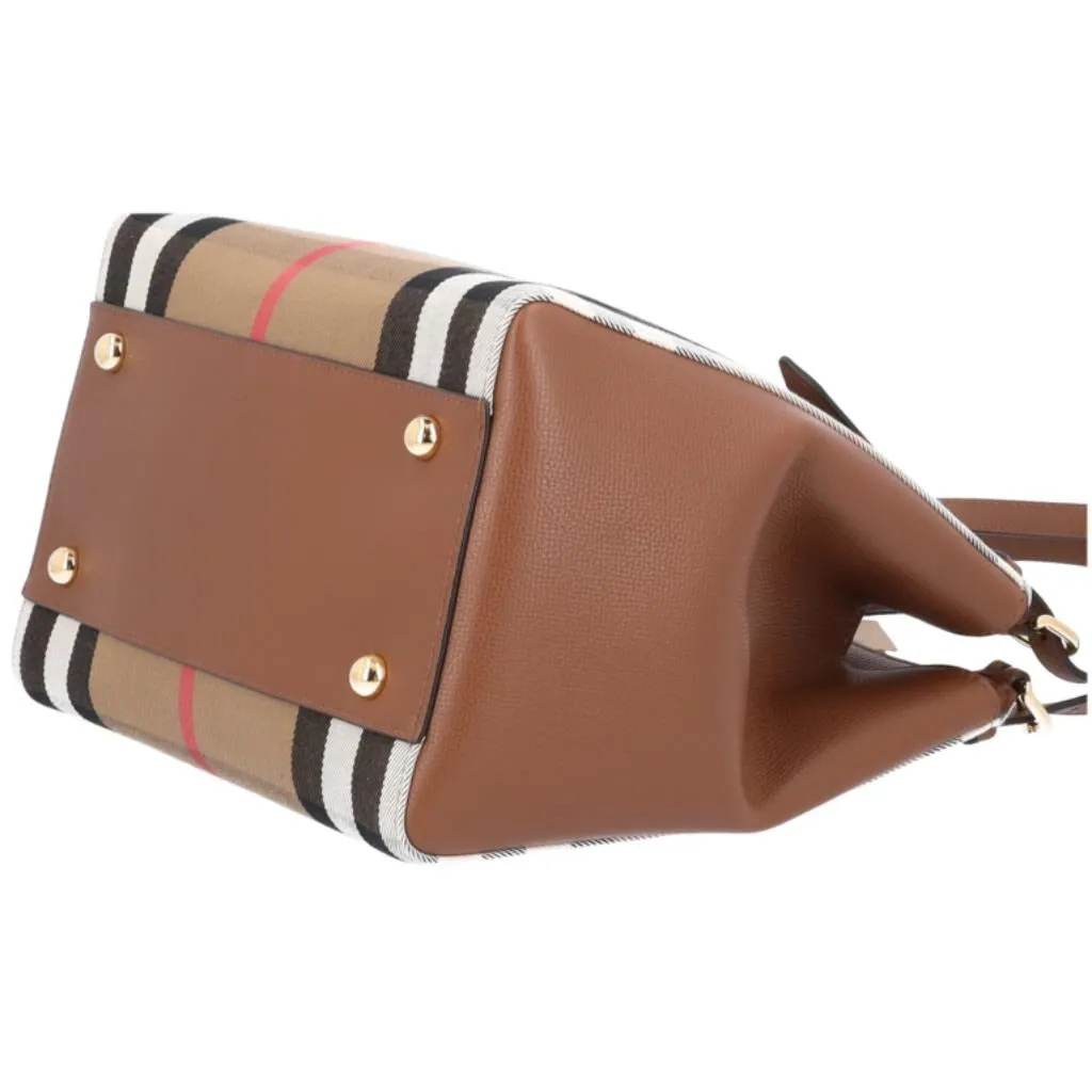 Luxurious Leather and Fabric Shoulder Bag for Women