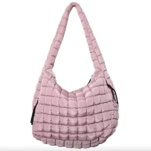 Mauve Oversized Hobo Tote