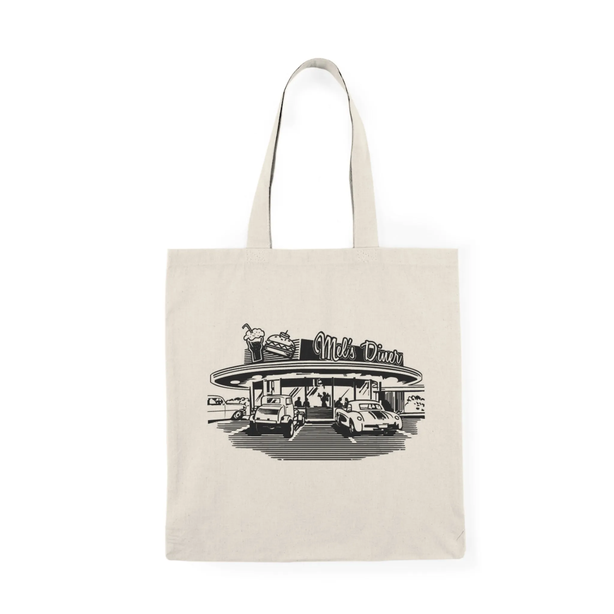 Mel's Diner - Natural Tote Bag ~ Sharon Dawn Collection