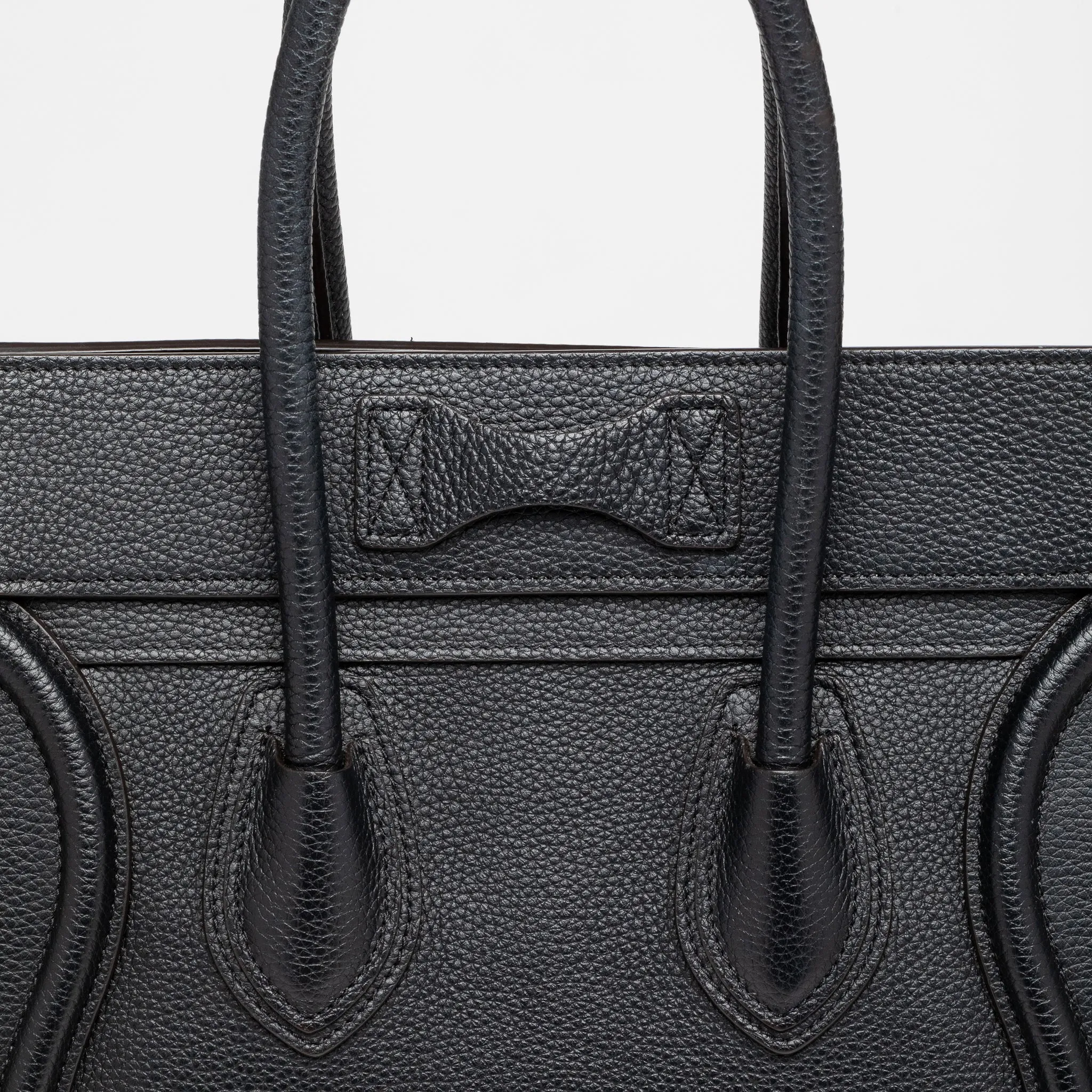 Micro Luggage Handbag in Drummed Calfskin