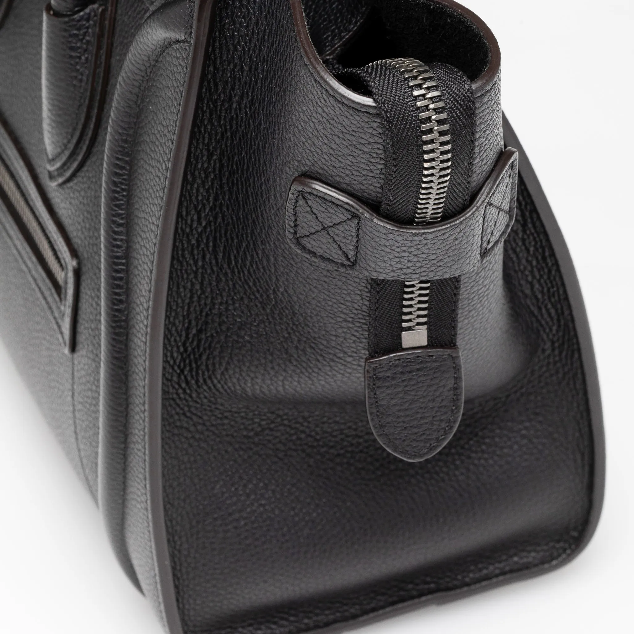 Micro Luggage Handbag in Drummed Calfskin