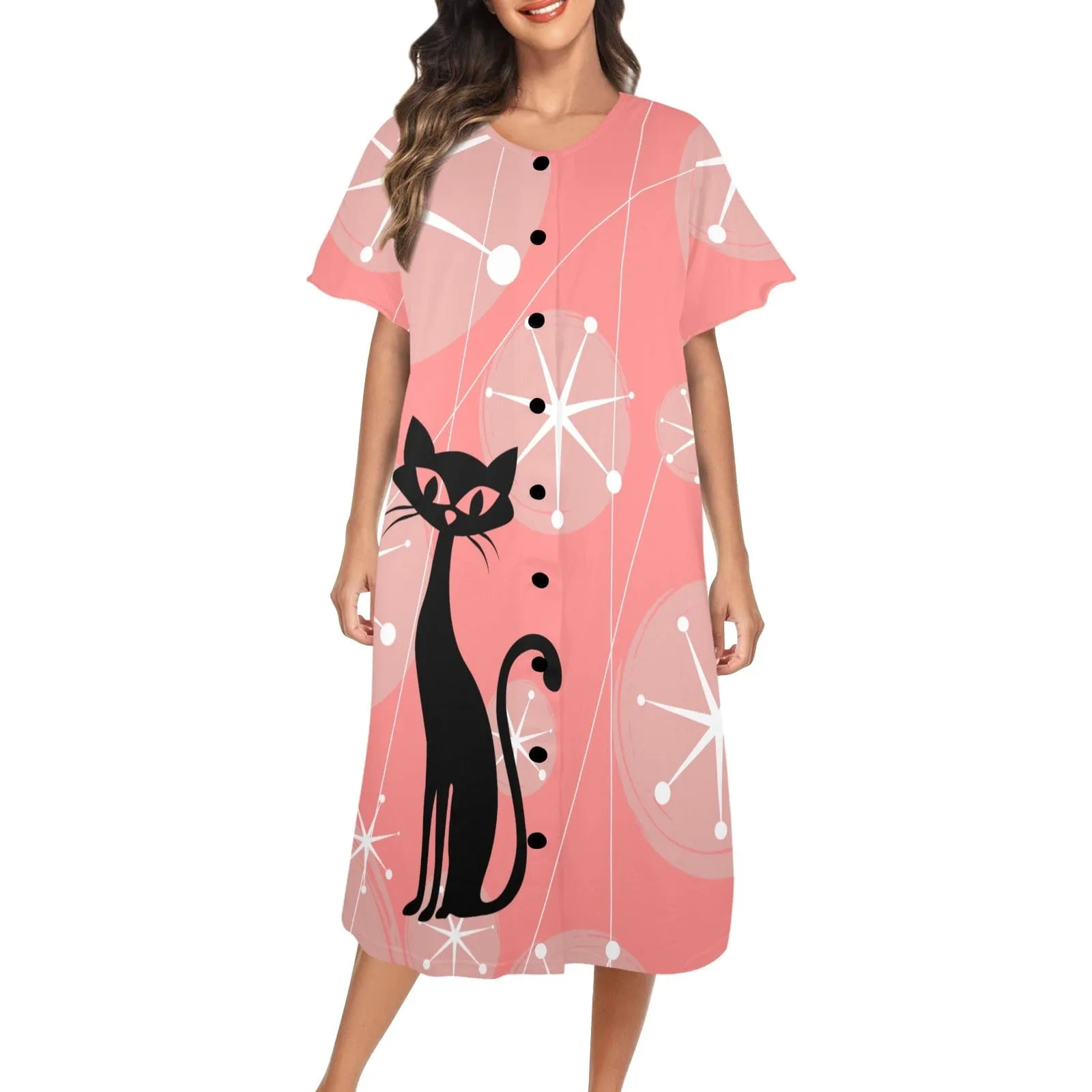 Mid Modern Day Mumu Loungewear Muumuu Dresses