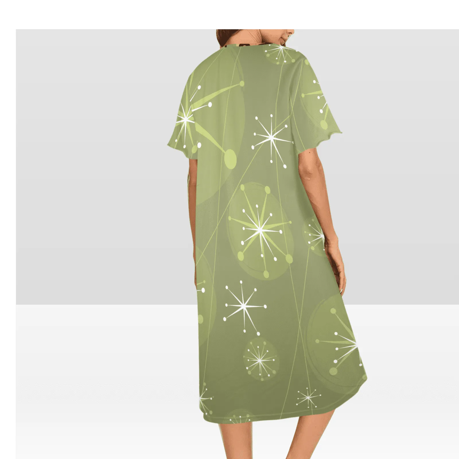 Mid Modern Day Mumu Loungewear Muumuu Dresses