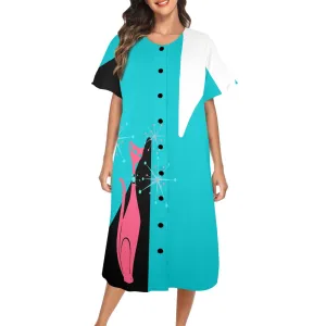 Mid Modern Day Mumu Loungewear Muumuu Dresses