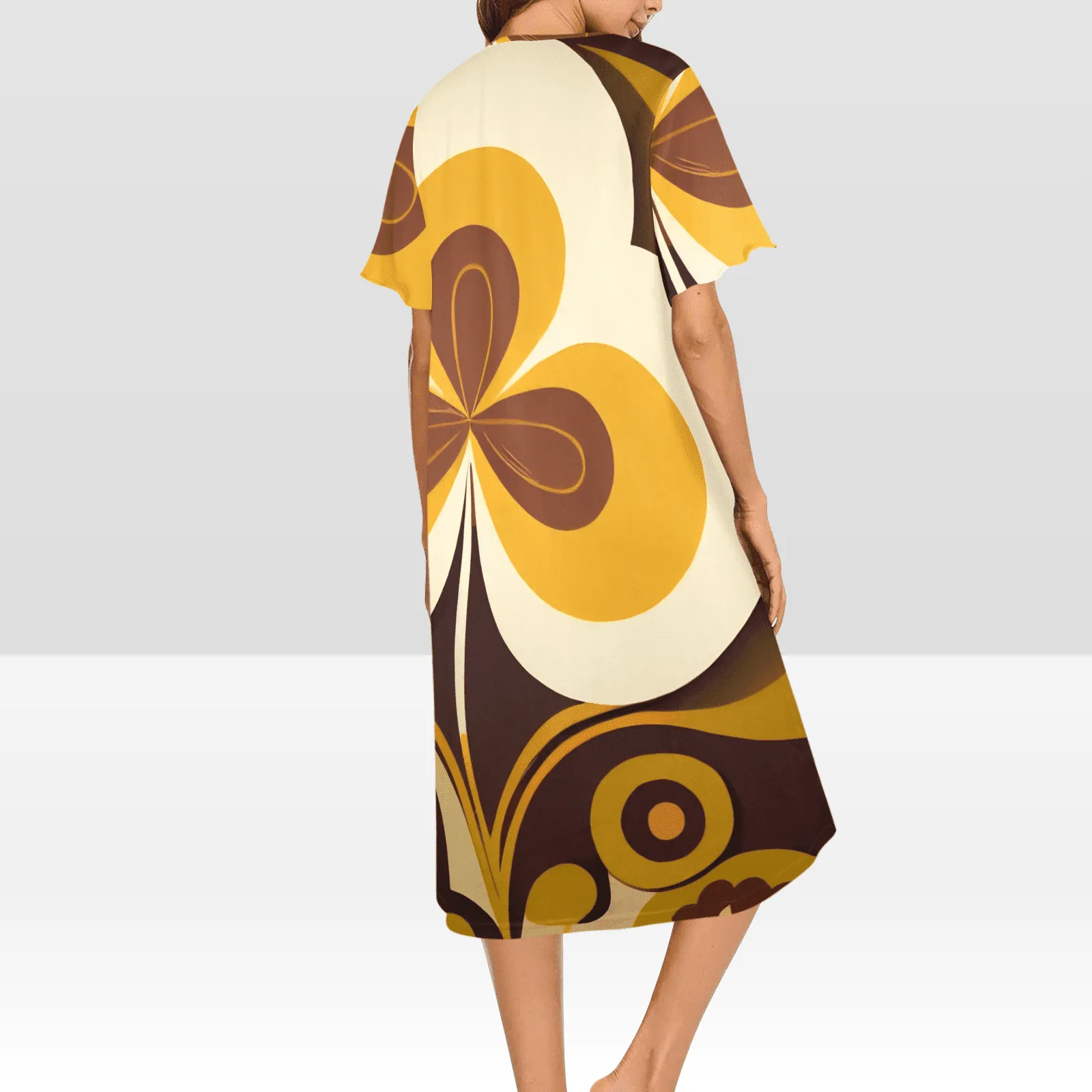 Mid Modern Day Mumu Loungewear Muumuu Dresses