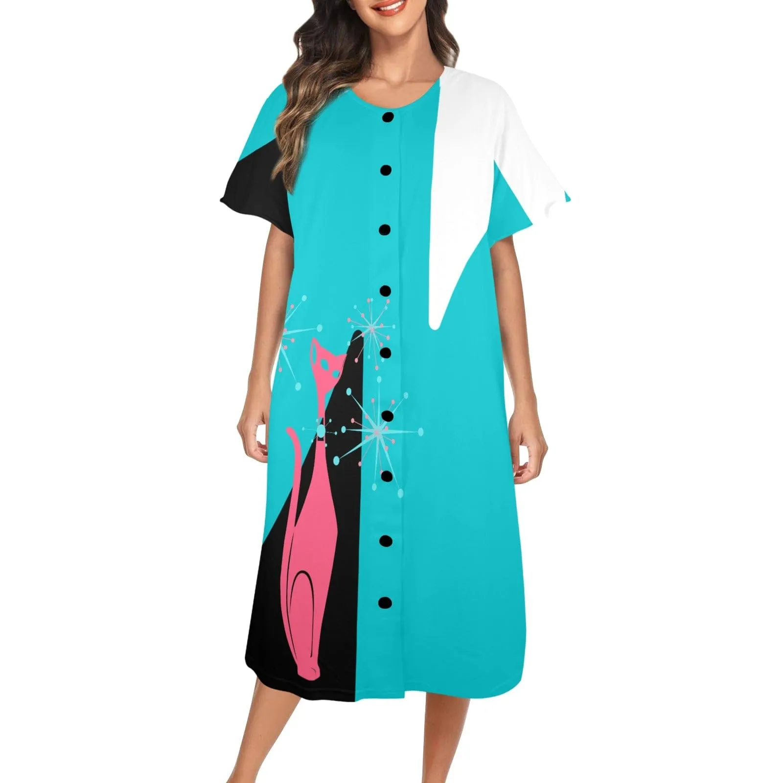 Mid Modern Day Mumu Loungewear Muumuu Dresses