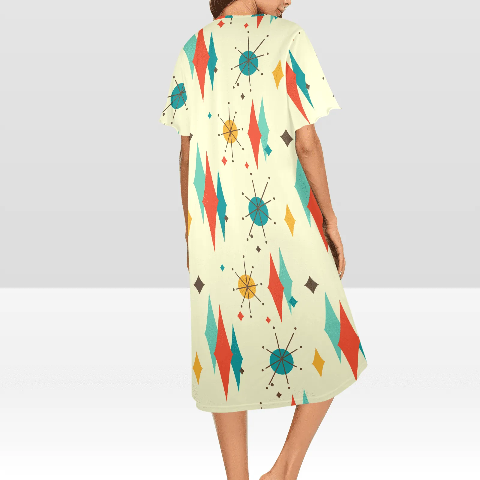 Mid Modern Day Mumu Loungewear Muumuu Dresses