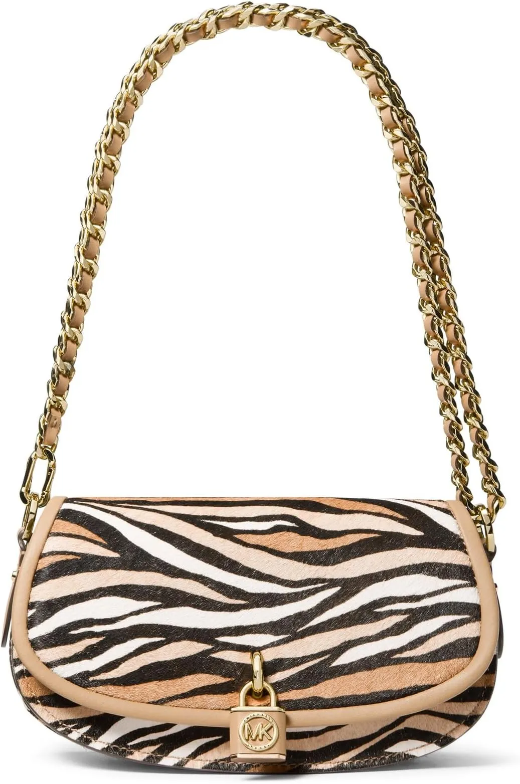 Mila Small East/West Chain Sling Messenger MICHAEL Michael Kors Camel Multi
