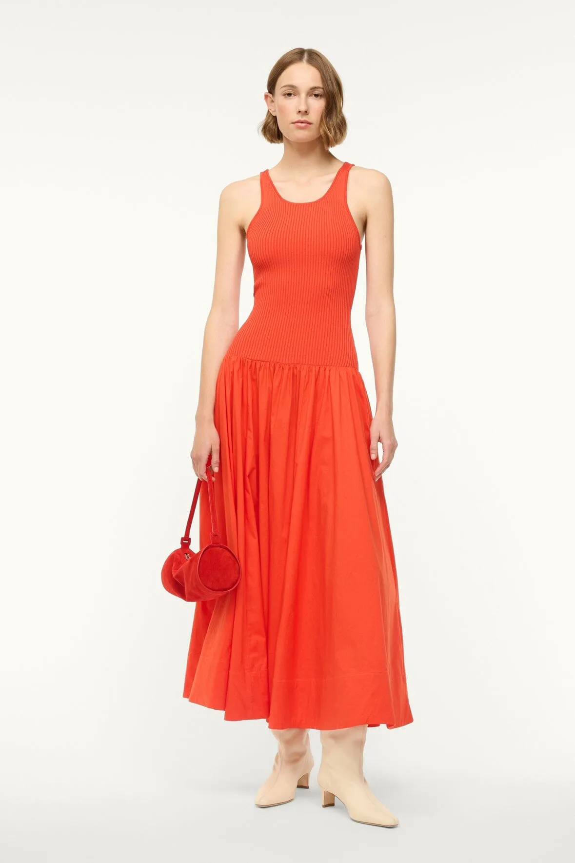MINI TARU BAG IN RED ROSE SUEDE