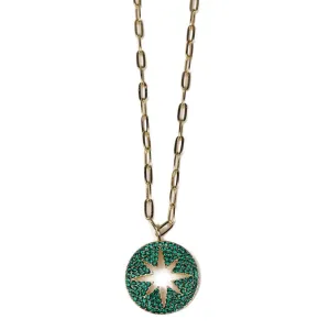 Necklace Star Burst Green