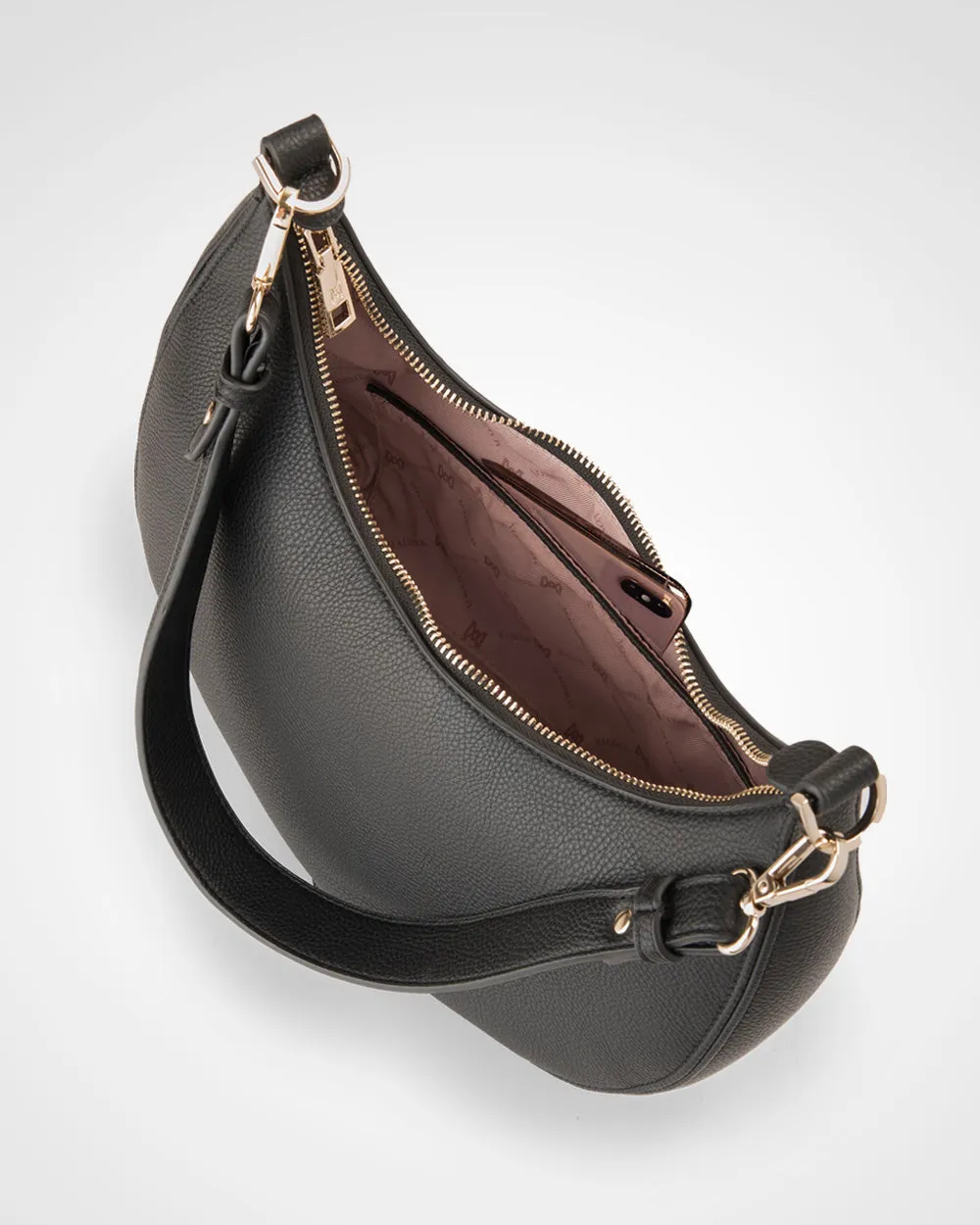 Pia Cresent Shoulder Bag with Crossbody Strap   Aztec Strap