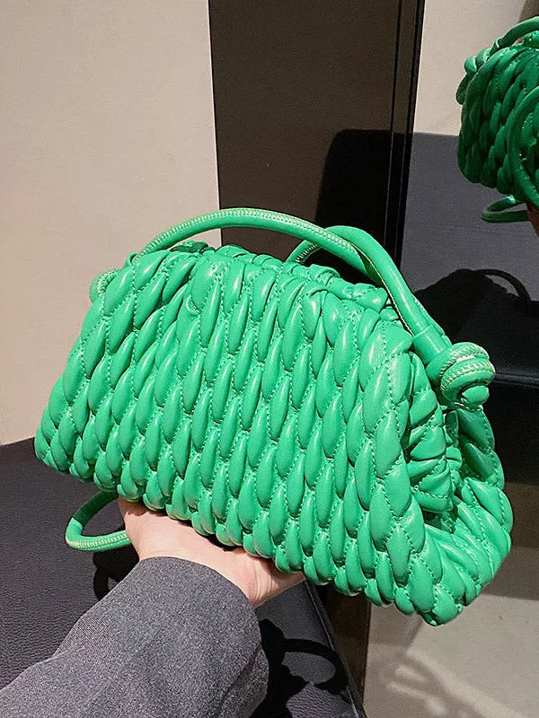 Pleated Solid Color Handbags Crossbody Bags Bags