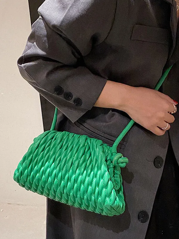 Pleated Solid Color Handbags Crossbody Bags Bags