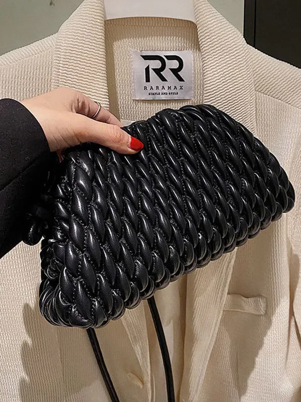 Pleated Solid Color Handbags Crossbody Bags Bags