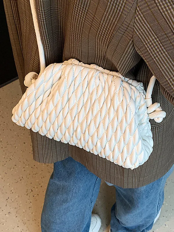 Pleated Solid Color Handbags Crossbody Bags Bags