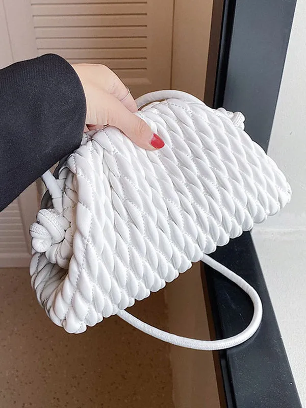 Pleated Solid Color Handbags Crossbody Bags Bags
