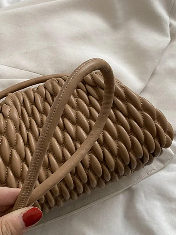 Pleated Solid Color Handbags Crossbody Bags Bags