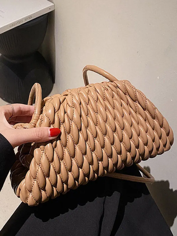 Pleated Solid Color Handbags Crossbody Bags Bags