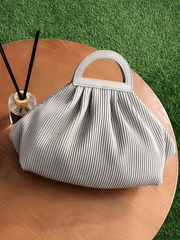 Pleated Solid Color Split-Joint Crossbody Bags Bags