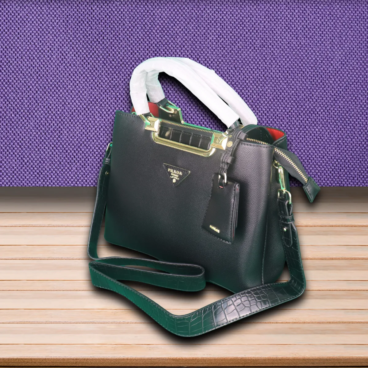 PRADA | Casual Style Unisex Saffiano Blended Fabrics Street Style