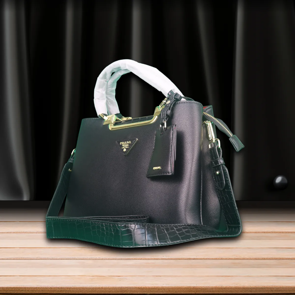 PRADA | Casual Style Unisex Saffiano Blended Fabrics Street Style
