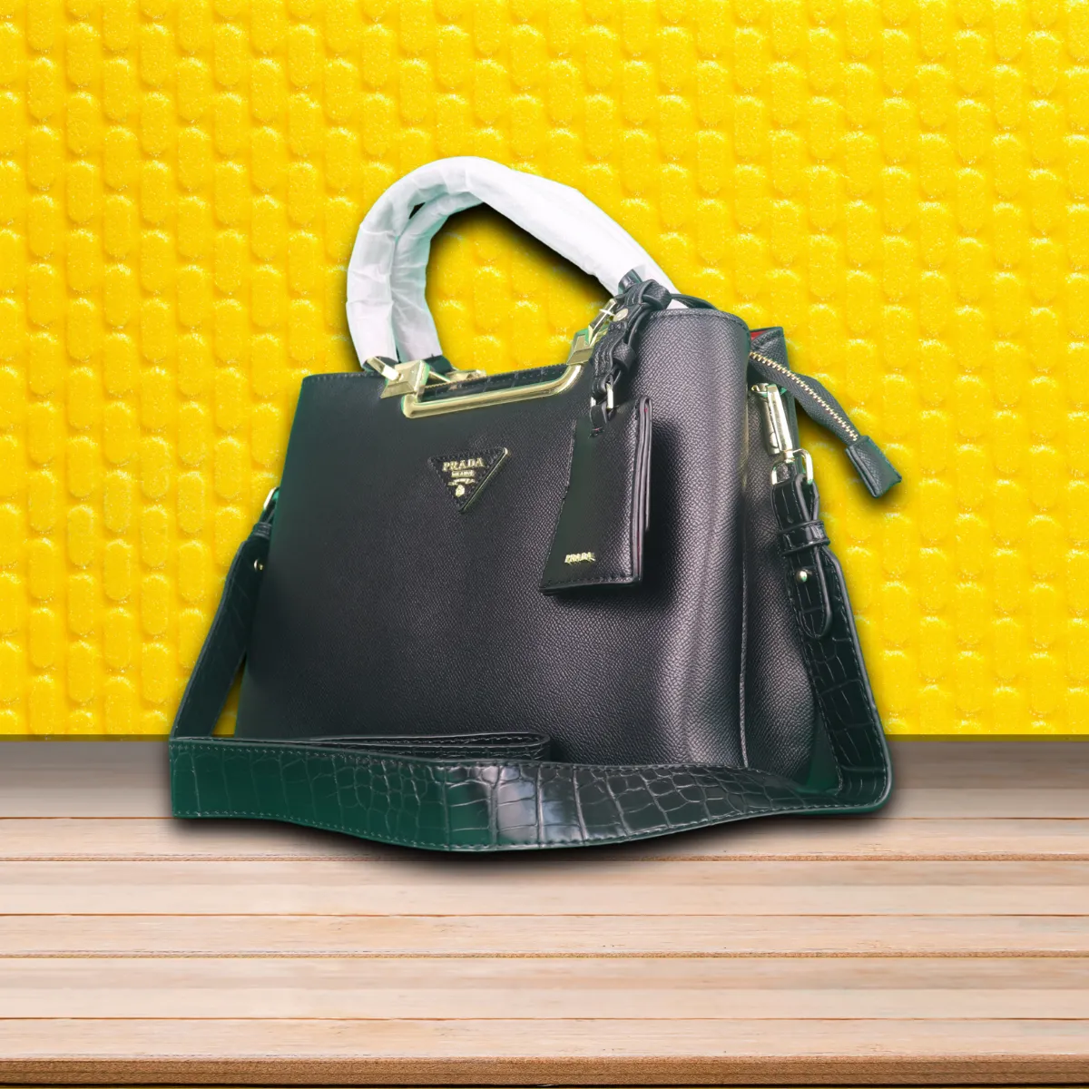 PRADA | Casual Style Unisex Saffiano Blended Fabrics Street Style