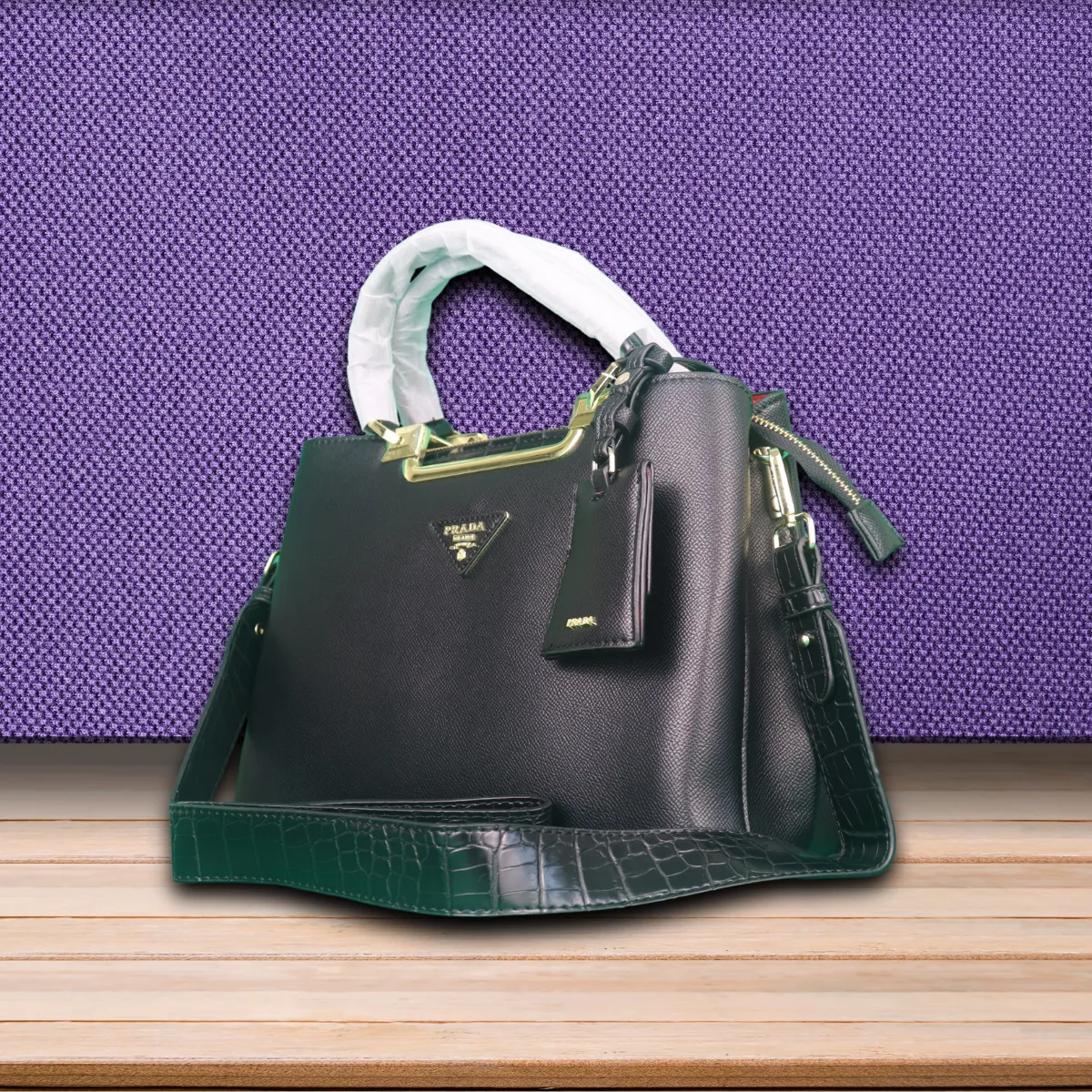 PRADA | Casual Style Unisex Saffiano Blended Fabrics Street Style