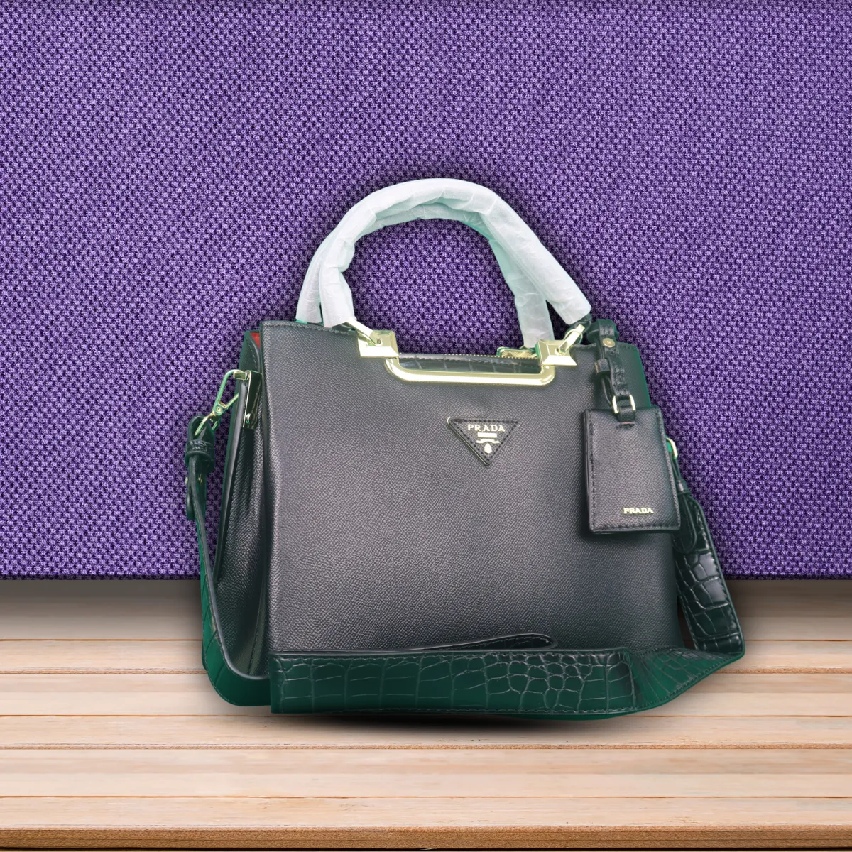 PRADA | Casual Style Unisex Saffiano Blended Fabrics Street Style