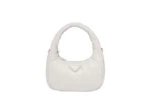Prada Soft Padded Nappa-Leather Mini Bag White