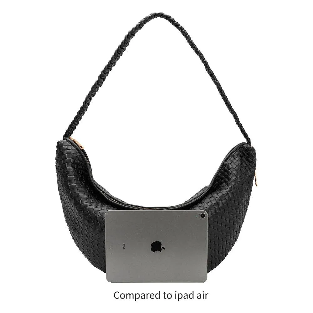 Raquel Black XL Recycled Shoulder Bag